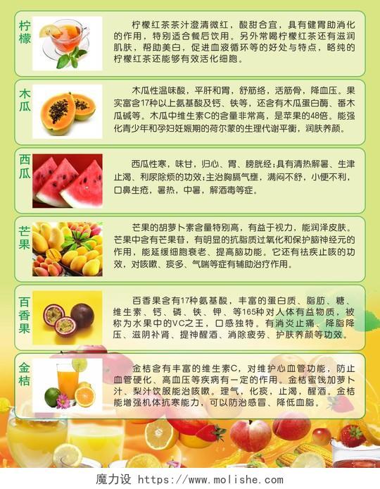 水果果汁饮料饮品介绍店铺海报